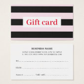 Élégant Rose moderne noir blanc rayures (Devant & derrière)