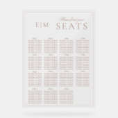 Élégant rose moderne Script Monogramme Siège Maria (Recto)