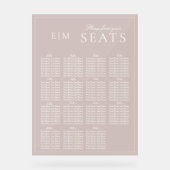 Élégant rose moderne Script Monogramme Siège Maria (Recto)