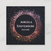 Élégant Rose noir Parties scintillant or Carte de  (Devant)