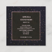 Élégant Rose noir Parties scintillant or Carte de  (Dos)