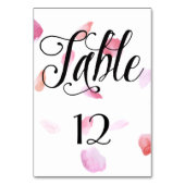 Élégant Rose noir Pétales numéro de table (Par défaut)