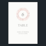 Élégant rose or mariage numéro de table<br><div class="desc">Élégant numéro de table mariage or rose. Peut être entièrement customisé pour répondre à vos besoins. © Gorjo Designs via Zazzle. // Vous cherchez des articles correspondants ? Autre papeterie disponible ici : https://www.zazzle.com/collections/elegant_rose_gold_monogram_wedding-119031452403515030 // Besoin d'aide pour customiser votre design ? Vous avez d'autres idées ? N'hésitez pas à me...</div>