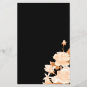 Élégant Rose or - Menu Mariage noir (Dos)