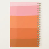 Élégant rose orange Abstrait rayures Nom du script (Dos)
