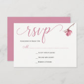 Élégant rose pâle magnolia réponse mariage (Devant / Derrière)