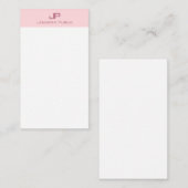 Élégant rose pâle Monogramme Modèle propre Haut (Devant / Derrière)