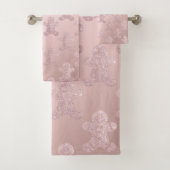 Élégant Rose Parties scintillant en or Motif de pa (En situation)