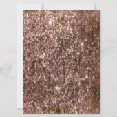 Élégant Rose Parties scintillant or Faire-part de  (Dos)