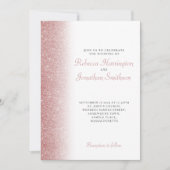 Elégant Rose Parties scintillant or Faire-part de (Devant)