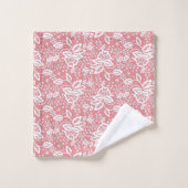 ÉLÉGANT ROSE PEACH LAINE DE SALLE DE BAINS ENSEMBL (Gant de toilette)