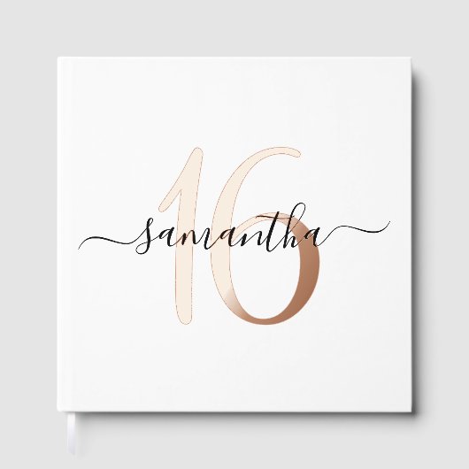 Elégant Rose personnalisé Gold 16e anniversaire (Recto)