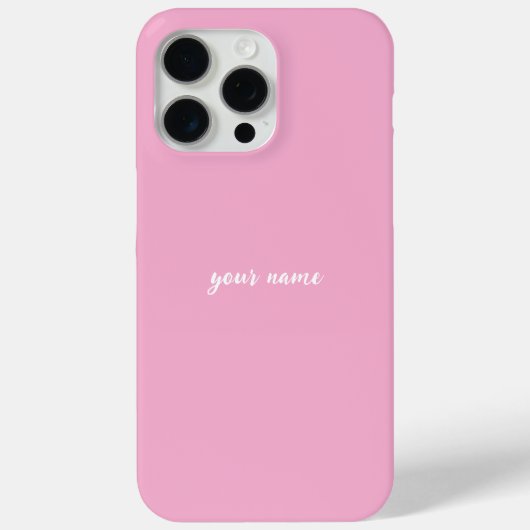 Élégant rose Personnalisé iPhone 15 Pro Max Coque (Verso)