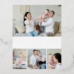 Elégant Rose photo de vacances Gold Foil carte pos<br><div class="desc">Élégante calligraphie Minimaliste Rose Gold Foil Script 4 Photo Collage Joyeux Noël Carte postale. Ce modèle festif, mimimaliste, fantasque de quatre (4) cartes de vacances photo présente un joli collage photo et dit "Joyeux Noël"! Le texte de salutation "Joyeux Noël" est écrit dans une belle main lettré tourbillonnant swash-tail type...</div>