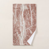 Elégant Rose profond et Marbre blanc (Serviette à main)