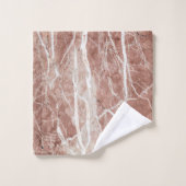 Elégant Rose profond et Marbre blanc (Gant de toilette)