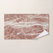 Elégant Rose profond et Marbre blanc (Serviette à main)