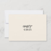 Elegant Rose QR Code RSVP Card Kaartje (Achterkant)