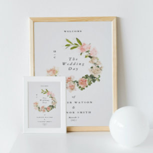 Élégant Rose Romance Mariage Accueil Poster