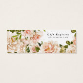 Élégant Rose Romance Registre Insérer une carte (Dos)