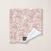 Elégant rose romantique or rose motif image (Gant de toilette)