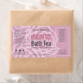 Élégant Rose rose  de bain Floral Étiquette de pro (En situation)