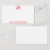 Élégant rose rose Modèle moderne Monogramme simple (Devant / Derrière)