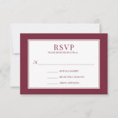 Elégant Rose rose romantique mariage carte RSVP (Devant)