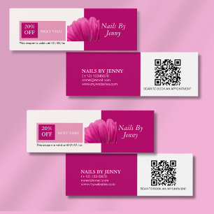 Elégant rose rose rose blanc clous de fleurs moder