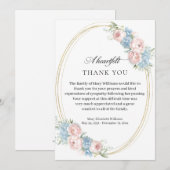 Élégant rose rose rose Merci funéraire Floral (Devant / Derrière)