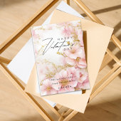 Elégant rose Roses Valentin carte pour elle