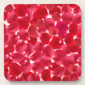 Élégant Rose rouge Floral Dessous de verre en plas (Devant)