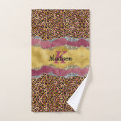 Élégant rose rousse poster de animal monocorograph (Serviette à main)