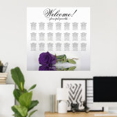 Élégant Rose Royal violet 21 Tableau de siège (Bureau à domicile)