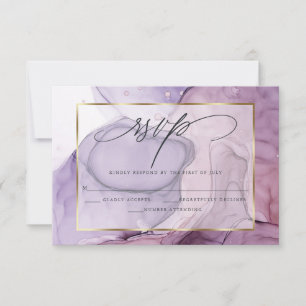 Elégant Rose RSVP Amethyst Marble Encre