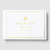 Elegant rose simple floral wedding gastenboek (Voorkant)