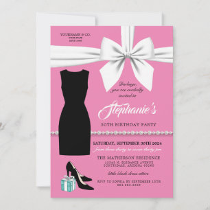 Elégant rose tendance Tiffany Invitation Anniversa