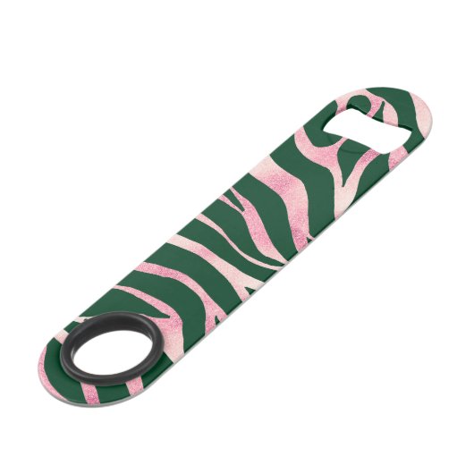 Elégant Rose vert Parties scintillant or Zebra (Dos Angle)