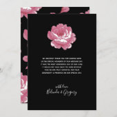 Élégant rose Vintage Rose Carte de remerciements M (Devant / Derrière)