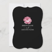 Elégant rose Vintage Roses mariage Invitations (Dos)