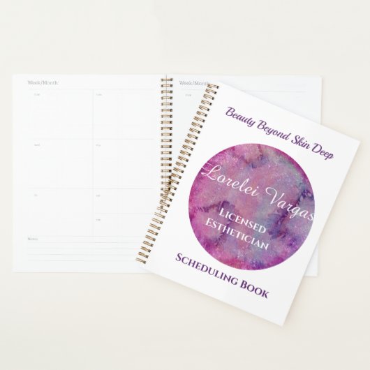 Elégant rose violet Aquarelle Esthétique (Devant avec enveloppe)