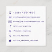 Élégant Rose violet Carte de visite (Dos)