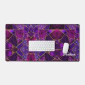 Élégant rose violet girly géométrique (Clavier et souris)