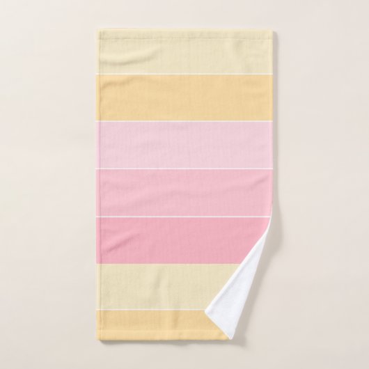 Elégant rose violet jaune blanc rose (Serviette à main)