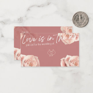 Elegant Rose Wedding invitation-Love is in the Air Notitiekaartje