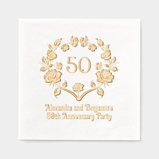 Élégant Rose Wreath Frame Anniversaire (Recto)