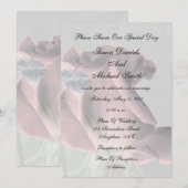 Elegant Rosebud Floral Wedding Invitation Kaart (Voorkant / Achterkant)