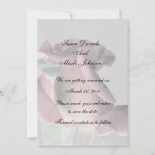 Elegant Rosebud Floral Wedding Save the Date Kaart