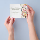 Elegant RoseBudget Uitnodiging tot bruiloft. Flyer (Hand)