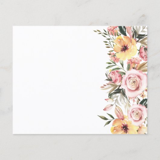 Elegant RoseBudget Uitnodiging tot bruiloft. Flyer (Achterkant)